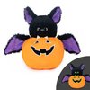 My OLi Plush Pumpkins Stuffed Bat Plush Toy Pumpkins with Removable Bat Glow in The Dark Toy Gifts for Kids Baby Toddler