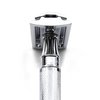 Edwin Jagger DES89KNBLAMZ Short Handle Reusable Classic Double Edge Safety Razor for Men (Knurled)