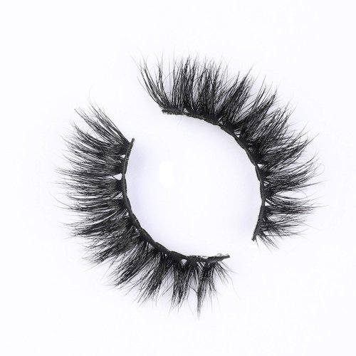Miss Kiss 1 Pair Lashes 3D Mink Lash Natural Look Eye Lashes Soft Fluffy False Lash Cat Eye Fake Eyelashes Wispy Handmade Eyelash Strips Pack Can be Reusable 12 MM MK27