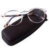 DOOViC Italy Design Fashion Reading Glasses for Women Men Stylish Clear Frames Readers with Case +2.50 Strength