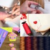 4 Rolls Sewing Threads Using for Hand Sewing,Hair Extensions,Making Wigs DIY(Dark Brown Series)