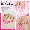 modelones Acrylic Powder 6 Colors, Pink Tones Glitter Spring Acrylic Nail Powder, Neon Pink Shades Magenta Sakura Light Soft to Dark for Valentine's Nail Art 3D Nail Carving French Nail Extension