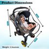 Stilnati Car Seat Rain Cover Universal Baby Stroller Accessory for Any Type of Car Seat Waterproof Compatible with Doona Stroller Protect from Dust Snow Wind 1 Pcs