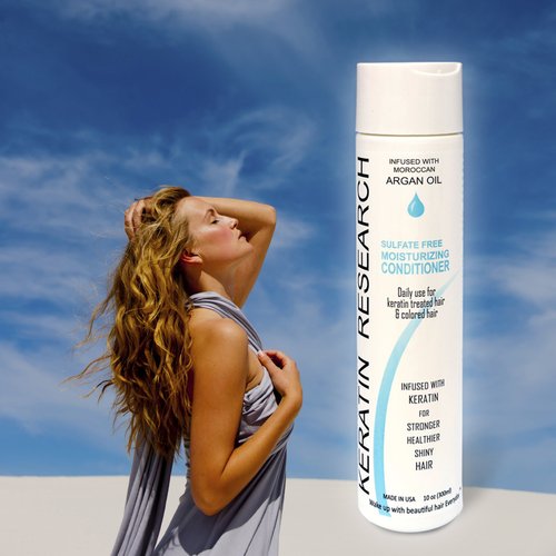 Argan Oil Conditioner Sulfate Free 10oz with Argan Oil, Jojoba Oil, Collagen Amino Acids, Keratin Color Safe for Men Women All Types of Hair