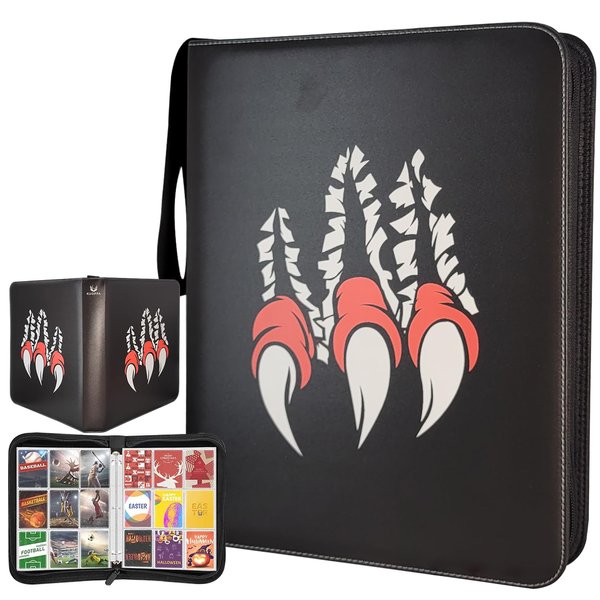 Card Binder 9 Pocket, Kuoppa Trading Card Binder 900 Pockets, Card Holder Binder with 50 Removable Card Sleeves Fits 900 Cards