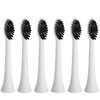 Pursonic Replacement Toothbrush Heads Charcoal Infused Bristles Compatible with Sonicare Electric Toothbrush 6 Pack