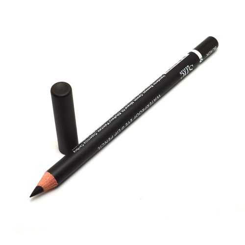 She Makeup 1 WP18 BLACK WaterProof Eye & Lip Liner Pencil Eyeliner Lipliner 0.04 oz / 1.2g + Zipper Bag