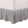 Martex Ruffled Bed Skirt - Easy Fit Lightweight 100% Microfiber Dust Ruffle - Ruffles for Queen Beds - Hotel Quality with 16 inch Tailored Drop - Grey Queen Bed Skirt (Queen, Grey)