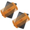 Viking Revolution Wooden Beard Comb & Case, Dual Action Fine & Coarse Teeth, Perfect for use with Balms and Oils, Top Pocket Comb for Beards & Mustaches (2 Pack)