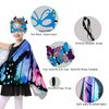 Sunlisky Kids Butterfly Wings Costume for Girls Fairy-Wings Mask Party Favors Gifts (Blue Red Sets)
