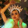 Sixexey Light Up Headband Fire Crown Hair Band LED Flame Headpiece Party Rave Hair Accessories for Women