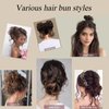 aforystanys Messy Bun Hair Piece Claw Clip Hair Bun Extension Curly Wavy Tousled Updo Hair Extensions Synthetic Chignon Buns Hair Pieces for Women-Dark Brown