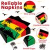 gisgfim 96Pcs Jamaican Music Birthday Party Plates and Napkin Jamaican Rastafari Party Supplies Palm Tree Grafitti Tableware Dinnerware Set Jamaica Paper Dinner Dessert Plate Party Decoration Serve 24