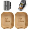 Air Fryer Liners for Ninja DoubleStack SL401 10QT: Disposable Paper Liners for Ninja SL401, Ninja Double Stack Air Fryer Liners 50pcs, Suitable for Ninja SL401 by FryEasy