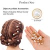 Hapdoo 20pcs Pearl Hair Clips, Gold pearl Spiral Hair Clip Bridal Pins, Vintage Wedding Braided Hair Clips Headpieces, Fashion Hair Stylish Accessories for Women Girls