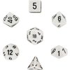 Chessex Polyhedral 7-Die Opaque Dice Set - White with Black