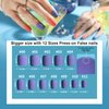 Teenitor Short Press On Nails Glitter, 12 Sizes Short Square Press On Nails with Glitter Press On Nails, Matte Press On Nails, Glossy Press On Nails, Glue On Nails Short Fake Nails For Women