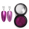 Hot Pink Chrome Nail Powder, Mirror Effect Aurora Magic Pearlescent Nail Jewelry Glitter Powder Holographic Pigment Metallic Nail Chrome Powder for Nails Art Decoration 1Pcs