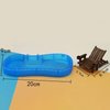 BinaryABC Miniature Swim Pool Swimming Ring Beach Umbrella Chair,DIY Fairy Garden Dollhouse Decor,Mini Dollhouse Beach Decoration Set
