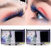 2 Trays Easy Fan Volume Eyelash Extensions, Lash Extension Supplies, Soft Faux Mink Individual Lashes, Camellia Self Fanning Blooming, 0.05-D, 8mm-12mm Mix Tray, Blue-Black