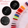 CZWESTC 300 pcs Nail Polish Swatch Sticks, Nail Swatch Sticks with Number Stickers for Color Display, Clear Square-shaped Nail Polish Sample Swatches with Ring for Nail Polish Display and Home DIY