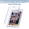 4ct Magnetic Card Holders for Trading Cards, 35pt Acrylic Baseball Card Holders with 4 Card Stands Card Protector Hard Plastic Fit for MTG and Sport Cards (4)