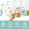 Safari Theme Party Supplies Disposable Tablecloth Plastic Waterproof Table Cover for Jungle Party Safari Birthday Party Decorations, 3 Pack 54X108inch