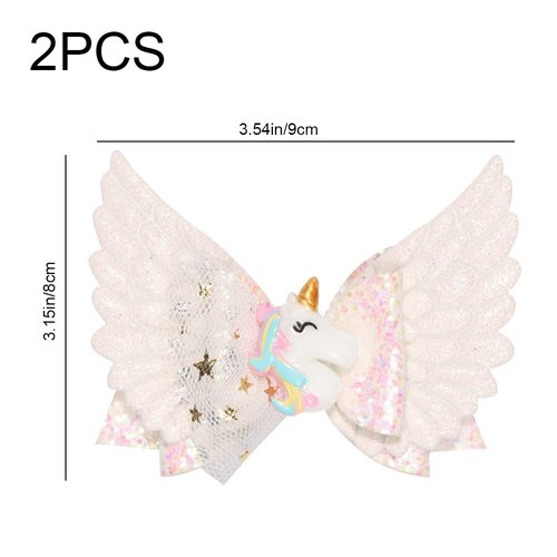 2 Pcs Hair Clips Girls Hair Clips Hair Bows PU Leather Alligator Clips for Toddler Girls Kids