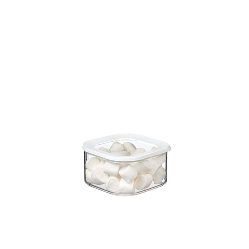 Mepal Modula Transparent Food Storage Containers | Perfect for Dry Goods | Dishwasher Safe | White Transparent Lids | 42oz/1250ml | BPA Free | Made in Holland
