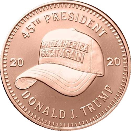 Jig Pro Shop Private Mint 1 oz .999 Pure Copper Round/Challenge Coin (Donald J. Trump (Baseball Cap))