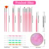 22 Pcs Nail Art Brushes Set, 1 Pcs Resin Nail Art Palette, 15 Pcs Nail Art Brushes, 5 Pcs Nail Art Dotting Pens, 1 Pcs Cosmetic Makeup Spatula Stirring Rod, Nail Design Tools for Nail Art Home Salon