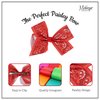 Womens Hair Bow Clips Paisley Print Ribbon, 5.5W x 4H Inches, Metal Clip (Red)