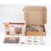 Wise Elk Toy Hotel construction set, real plaster bricks, gypsum reusable building kit, 400 pcs, educational gift