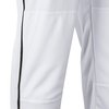 CHAMPRO Unisex-Youth Triple Crown Open Bottom Piped Baseball Pants, White/Black, X-Small
