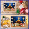FaCraft Christmas Nativity Craft Stickers - 24 Sheets Self-Adhesive Make a Nativity Scene Sticker Funny Christmas Crafts Religious Party Favor Nativity Scene Party Game for Kids