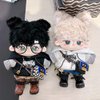 niannyyhouse 20cm Plush Doll Clothes Hoodie Jeans T-Shirt Glasses Backpack Soft Stuffed Plush Toy Dress Up Accessories (Black, 20cm)