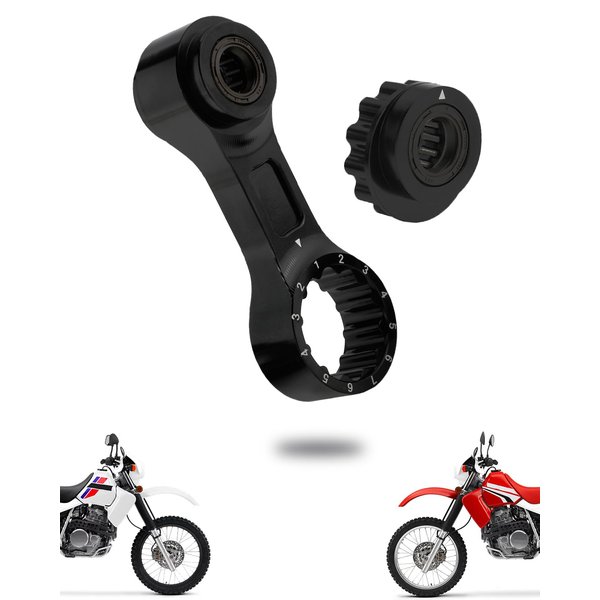 NACORE XR650L 7-Level Adjustable Lowering Link, 7075 Aluminum Dirt Bike Rear Suspension Linkage for XR650L 2004-2024 Off Road Motorcycle, Black