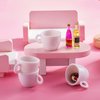 Patelai 30 Pieces Mini Coffee Cups Tea Cup White Plastic Coffee Cups Dollhouse Miniature Food Kitchen Room Decoration Accessories Gifts for Christmas Pretend Afternoon Tea Cake Decoration Landscape
