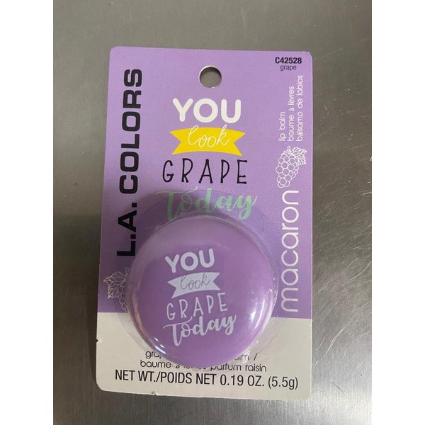 L.A. COLORS YOU LOOK GRAPE MACARON LIP BALM C42528 GRAPE.19 OZ