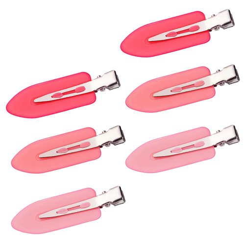 6Pcs No Bend Hair Clips- No Crease Hair Clips Styling Duck Bill Clips No Dent Alligator Hair Barrettes Christmas Small Gifts for Women Girls Salon Hairstyle Hairdressing Bangs Makeup, Gradient Pink