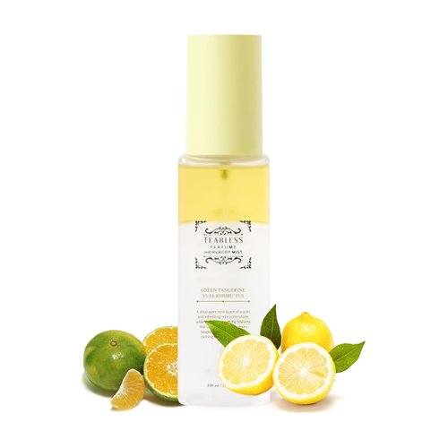TEABLESS Green Tangerine Yuja Kombu Tea Perfume Hair & Body mist (3.38oz/100ml) - Hydrating, Nourishing, Soothing - Citrus Woody Scent - Gentle for Dry Skin and Hair - Korean Skin Care - Travel Size