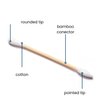 Clean Skin Club Clean Swabs | 500CT | One Pointed Tip | Biodegradable + Organic Cotton & Bamboo | Makeup & Nail Polish Touch-ups | Chlorine-Free & Hypoallergenic (500 Count)