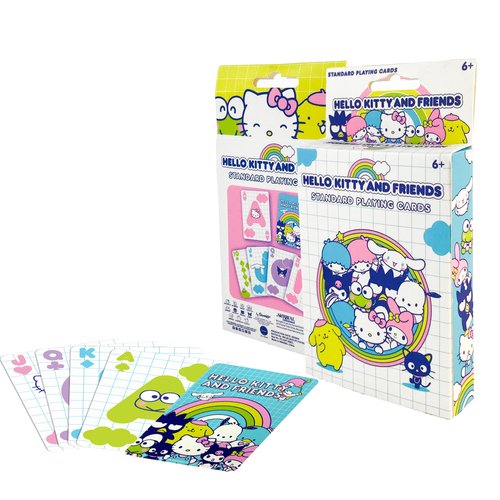 Hello Kitty Playing Cards, 52 Standard Playing Card Deck, Kuromi, My Melody, Keroppi Playing Cards, Kawaii Kitty Officially Licensed (US Version)