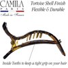 Camila Paris NV73 French Hair Claw Clips for Women - 3 inch Jaw Fashion Durable Styling Accessories, Strong Hold No Slip Grip, Made in France, Tortoise