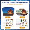 WhatSign Make a Nativity Scene Stickers - 24Pcs DIY Nativity Crafts for Kids Religious Craft Kits Christmas Tree Decor for Classroom Activities Holy Night Party Game Favor Jesus Birth
