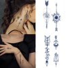 ANIUVOT Small Semi Permanent Tattoos Flower & Butterfly for Women Teen Girls 10 Sheets, Plant-Based Ink, Realistic Temporary Tattoos, Long Lasting for 1-2 Weeks