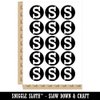 Letter S Uppercase Cute Typewriter Font Temporary Tattoo Water Resistant Fake Body Art Set Collection - 15 2" Tattoos (1 Sheet)