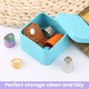 8 Pcs Sewing Thimble with Storage Box, Finger Protector, Finger Tips, Leather Thimble, Adjustable Metal Sewing, Thimble Rings, Rubber Thimble, Finger Protector Coin Thimble