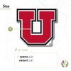 University of Utah Sticker U of Utes Vinyl Decal Laptop Water Bottle Car Scrapbook Sticker (IND 5)