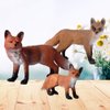 Toddmomy Fox Toy Figurine 3Pcs Animal Toys Plastic Fox Toys Wild Animal Figure Jungle Animal Fox Playset Cake Topper Fox Party Favors Educational Toy Christmas Birthday Supplies